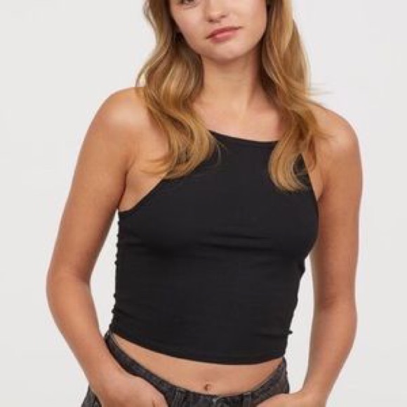 H&M Black Halter Tank Top - Picture 1 of 3